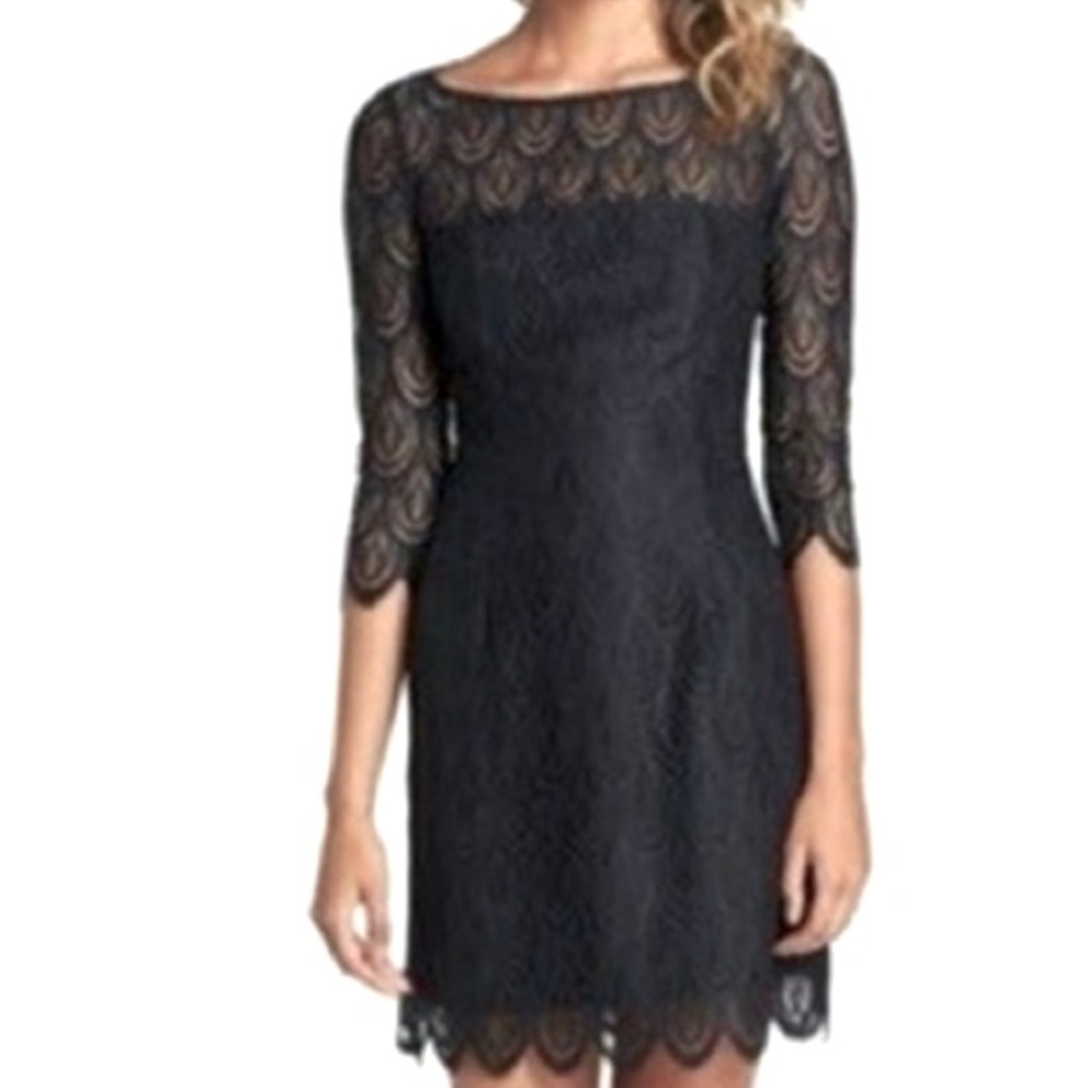 Lilly Pulitzer Hera Black Lace Dress